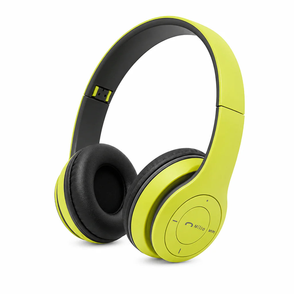 Foldable Bluetooth Headphones with Mic | Wireless Stereo Headset | Comfortable On-Ear Design | Compatible with Android, iPhone, Laptop & PC