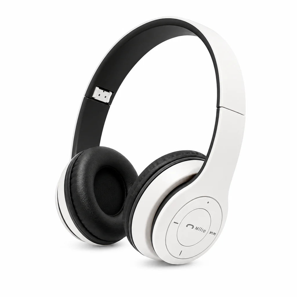 Foldable Bluetooth Headphones with Mic | Wireless Stereo Headset | Comfortable On-Ear Design | Compatible with Android, iPhone, Laptop & PC - HS Rakhi