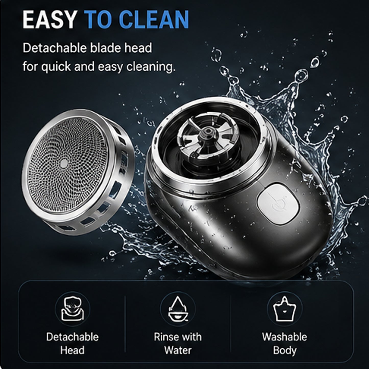 Smart Shave Mini Electric Razor – Portable Rechargeable Beard Shaver for Men