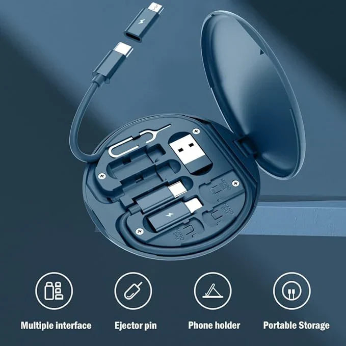 8-in-1 Fast Charging Cable Kit -USB-C, Lightning & Micro USB - P (Copy)