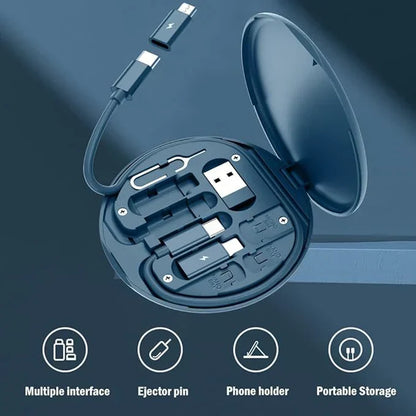 8-in-1 Fast Charging Cable Kit -USB-C, Lightning & Micro USB - P (Copy)