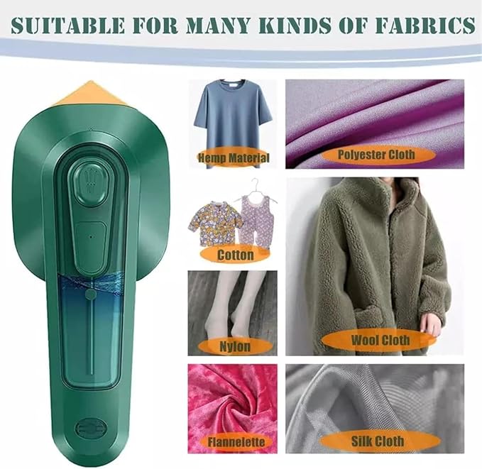 Portable Handheld Steam Iron Machine for Clothes | Mini Travel Garment Steamer | Wet &amp; Dry Ironing | Wrinkle Remover for Home &amp; Travel | UNQ