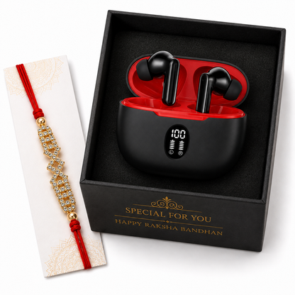 Wireless TWS Gaming Earbuds with Bluetooth 5.3, Deep Bass Sound, HD Calls - HS Rakhi