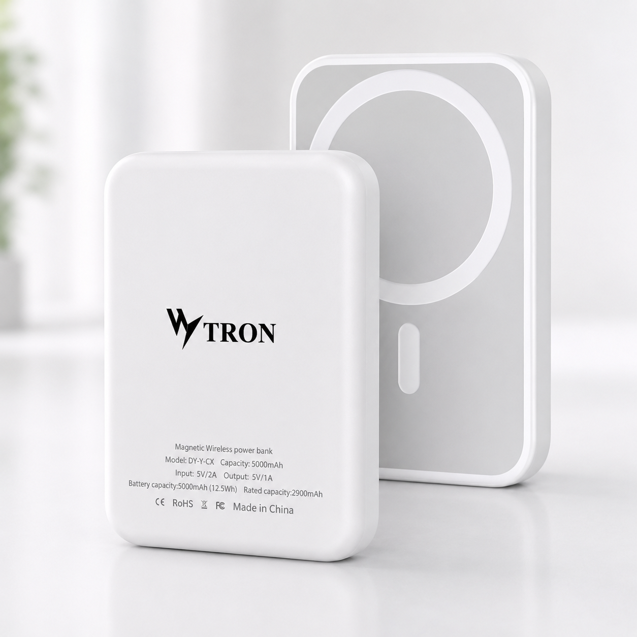 Magnetic Wireless Power Bank 5000mAh | 5W Wireless Charging | Portable Fast Charging Battery Pack for Android & iPhone