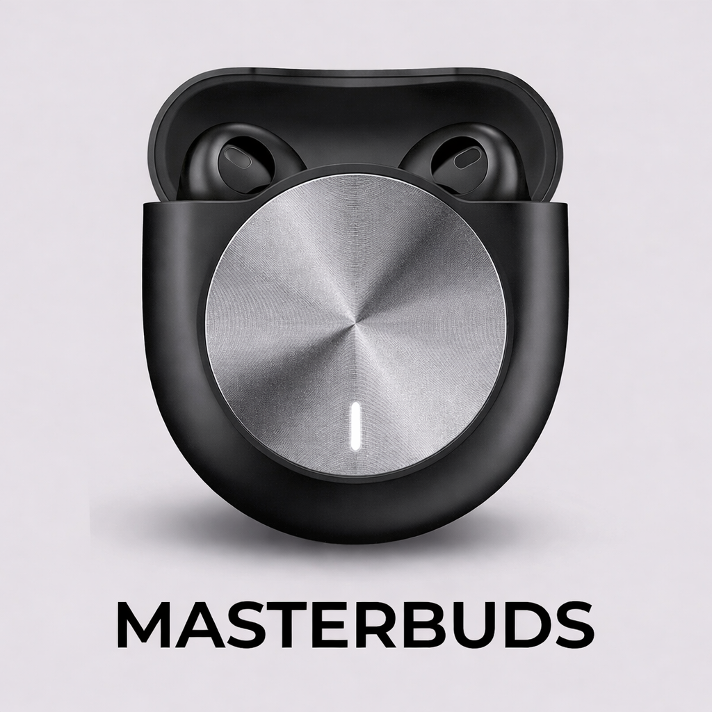 MasterBuds | Bluetooth Wireless Earbuds | Fast Pairing | Noise Isolation Mic | Portable Charging Case