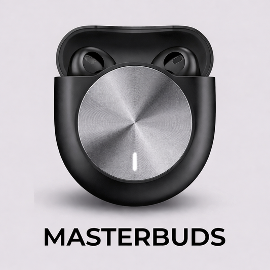 MasterBuds | Bluetooth Wireless Earbuds | Fast Pairing | Noise Isolation Mic | Portable Charging Case