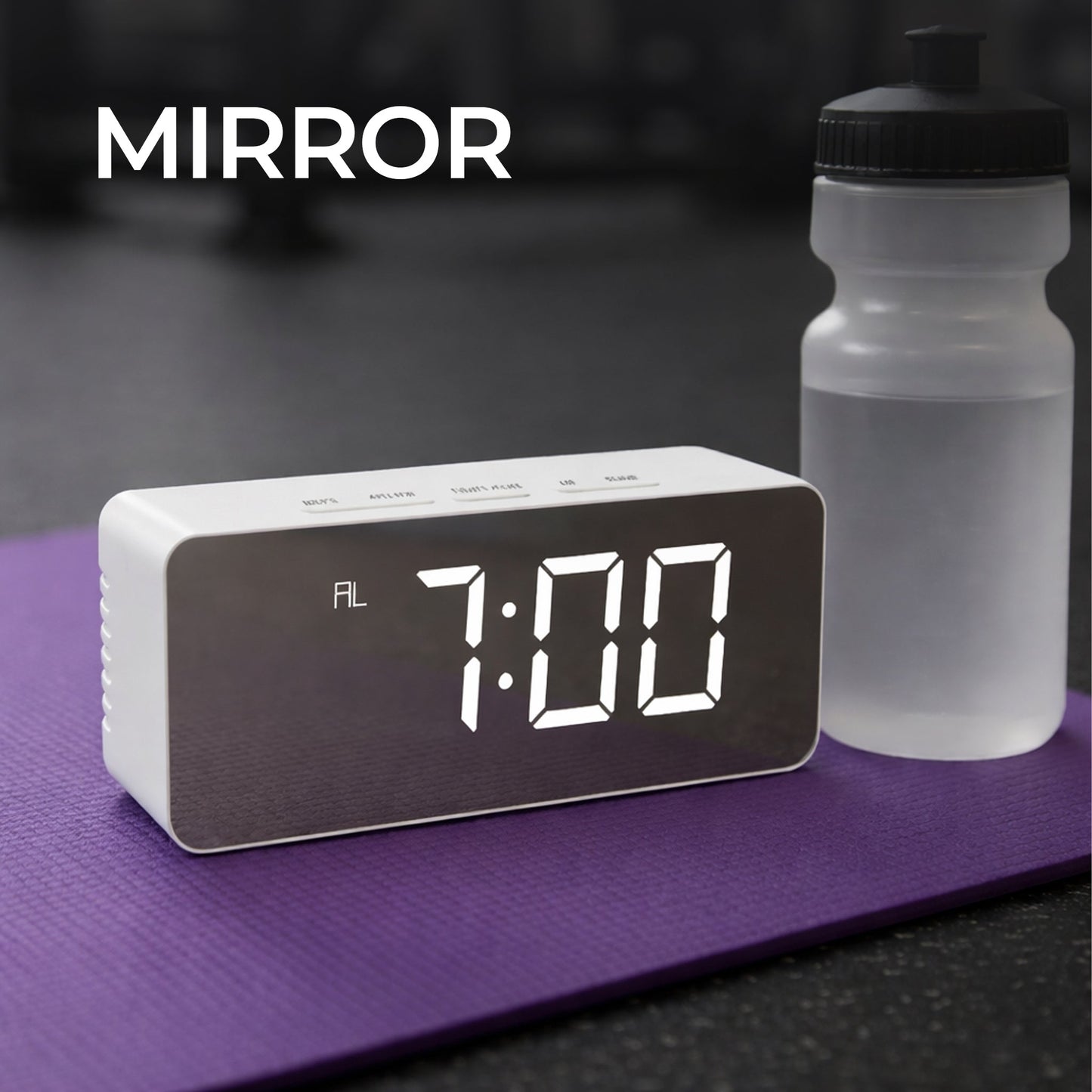 Digital Mirror Alarm Clock | Smart Sensor | Date & Temperature Display