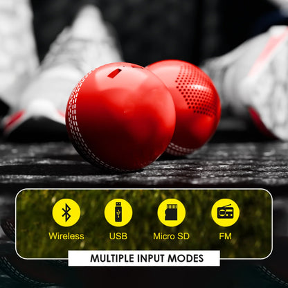 Cricket Ball Bluetooth Speaker | 5W Portable Speaker for Cricket Fans | Assorted Colour | M&G