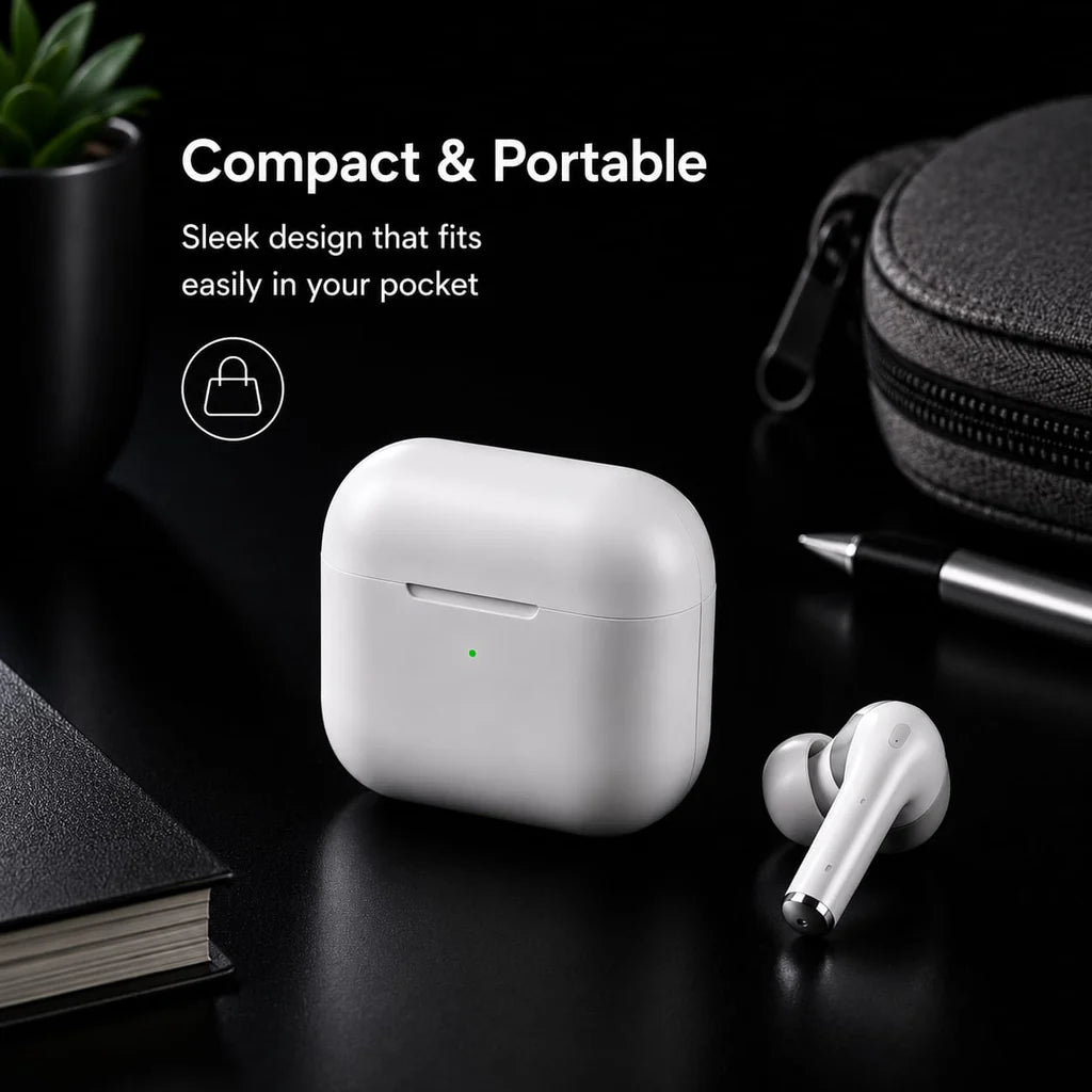 True Wireless Bluetooth Earbuds | Deep Bass Sound | Bluetooth 5.0 | Touch Controls | IPX4 Water Resistance | Built-In Mic