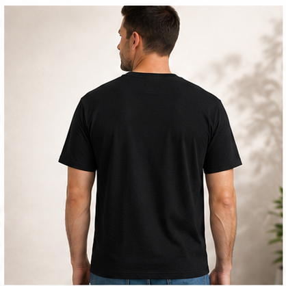 Men's Classic Cotton T-Shirt | 100% Cotton | 135 GSM Lightweight Fabric | Regular Fit | Soft & Breathable Everyday Wear - UNQ