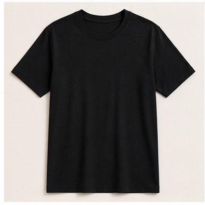 Men's Classic Cotton T-Shirt | 100% Cotton | 135 GSM Lightweight Fabric | Regular Fit | Soft & Breathable Everyday Wear - UNQ