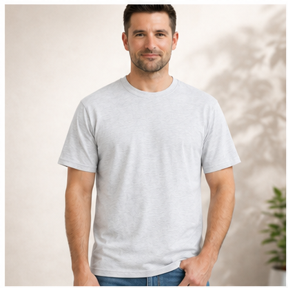 Men's Classic Cotton T-Shirt | 100% Cotton | 135 GSM Lightweight Fabric | Regular Fit | Soft & Breathable Everyday Wear - Chaitanya test