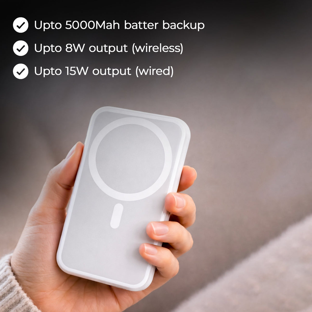 MagFuelX 3 | Magnetic Wireless Power Bank | Portable | Travel Friendly | Pocket Friendly | CKO