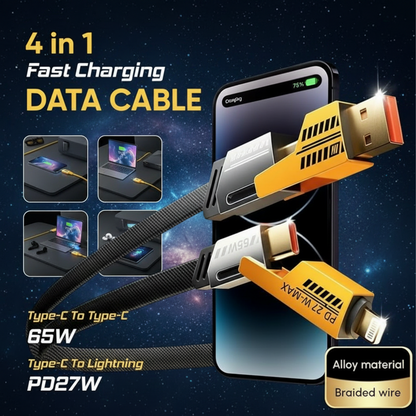 ⁠AmpX 2 | 4-in-1 Charging Cable | Fast Charging | CKO
