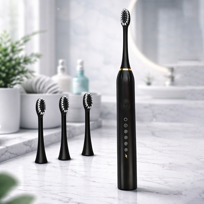 DentX | Sonic Electric Toothbrush | 5 Cleaning Modes | 3 Brush Heads | 40,000 Strokes/Min | IPX7 Waterproof | USB Rechargeable | Smart 2-Min Timer | CKO