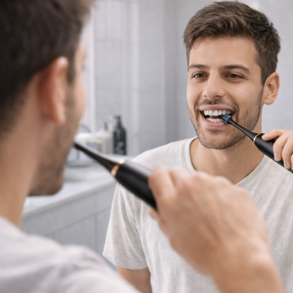 DentX | Sonic Electric Toothbrush | 5 Cleaning Modes | 3 Brush Heads | 40,000 Strokes/Min | IPX7 Waterproof | USB Rechargeable | Smart 2-Min Timer | CKO