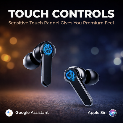 TWS Wireless Earbuds | Deep Bass | BT 5.3 | Touch Controls | LED Display Case | Type-C Fast Charging | Up to 40H Playtime