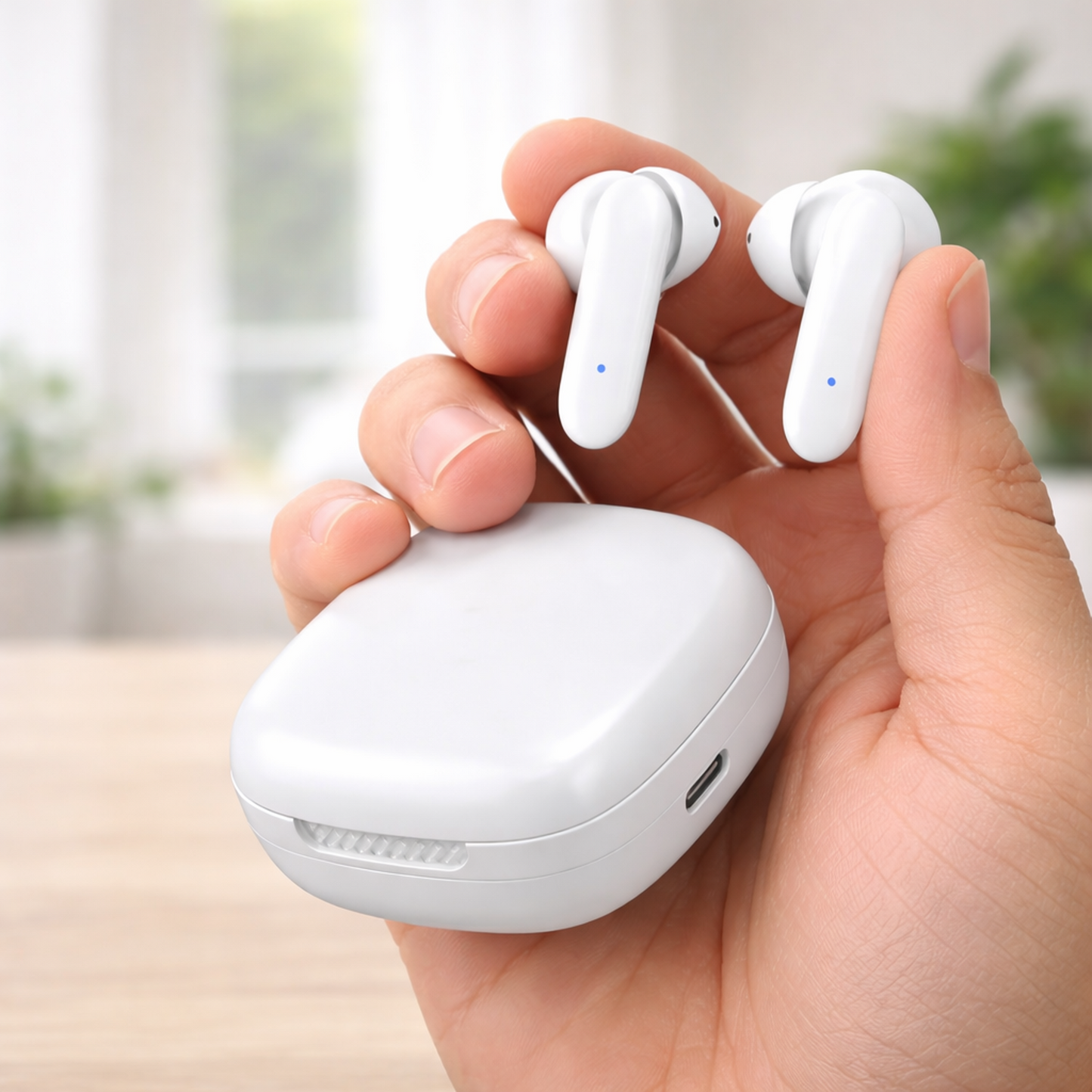 TWS Earbuds with ENC Mic, Bluetooth 5.3, 72H Playtime, 13mm Bass Drivers, Low Latency Gaming Mode & Type-C Charging- HOT