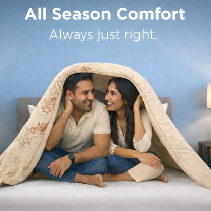 AC Comforter | 70×90 Inch Double Bed Quilt | Supersonic | 1100Gms Ultra Soft Microfiber | Lightweight All-Season Blanket for AC Rooms | Reversible Comforter - SC PT