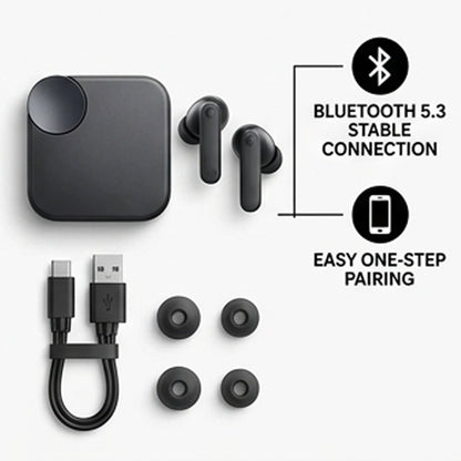 PulseX Pro 2 Wireless Earbuds with ANC, 8H Playtime, Bluetooth 5.3 (White) | CKO
