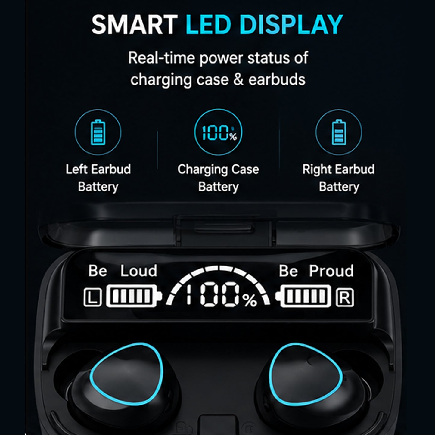 SmartBuds TWS Wireless Earbuds with LED Display
