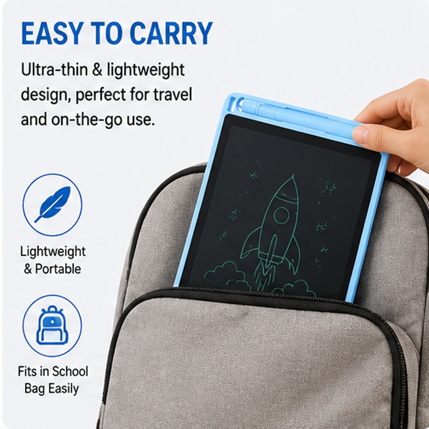 LCD Writing Tablet for Kids & Adults – Reusable Digital Drawing & Writing Pad with Stylus