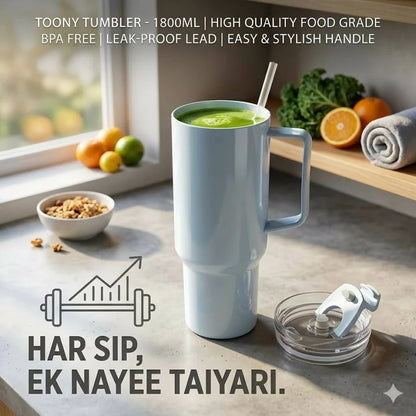 Premium Leak-Proof Tumbler with Handle & Straw | Lightweight | Perfect for summer | 1200ML - UNQ