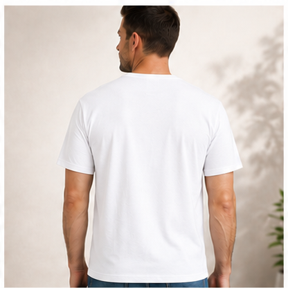 Men's Classic Cotton T-Shirt | 100% Cotton | 135 GSM Lightweight Fabric | Regular Fit | Soft & Breathable Everyday Wear - UNQ