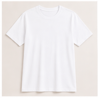 Men's Classic Cotton T-Shirt | 100% Cotton | 135 GSM Lightweight Fabric | Regular Fit | Soft & Breathable Everyday Wear - UNQ